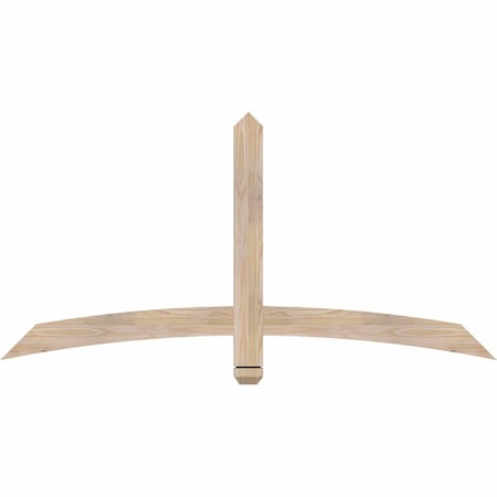 Ekena Millwork Bellingham Smooth Timber Gable Bracket, Douglas Fir, 60"W x 30"H x 1 1/2"D x 3 1/2"F, 12/12 Pitch GBW060X30X0204BEL00SDF